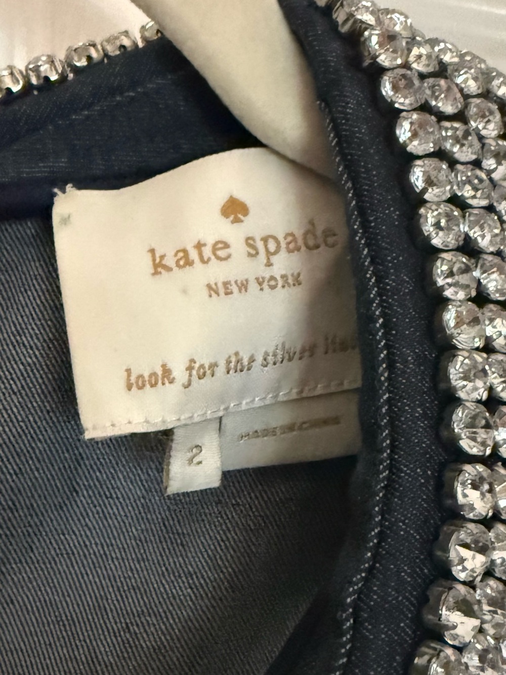 kate spade Kimberly Fit-and-Flare Dress with Embellished Peter Pan Collar - Picture 5 of 5